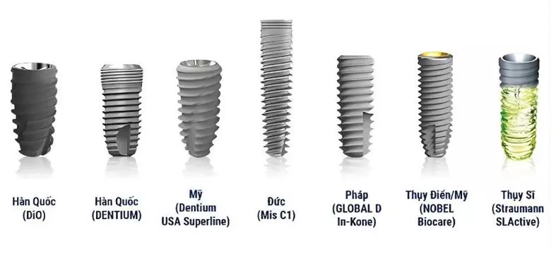 Các trụ implant